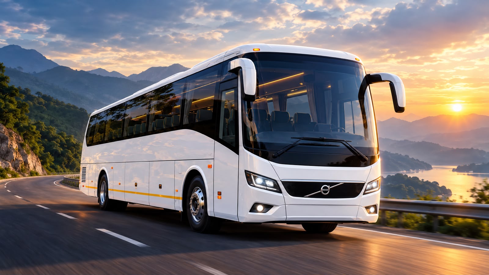 Bus Services vehicle for PVS Tours and Travels